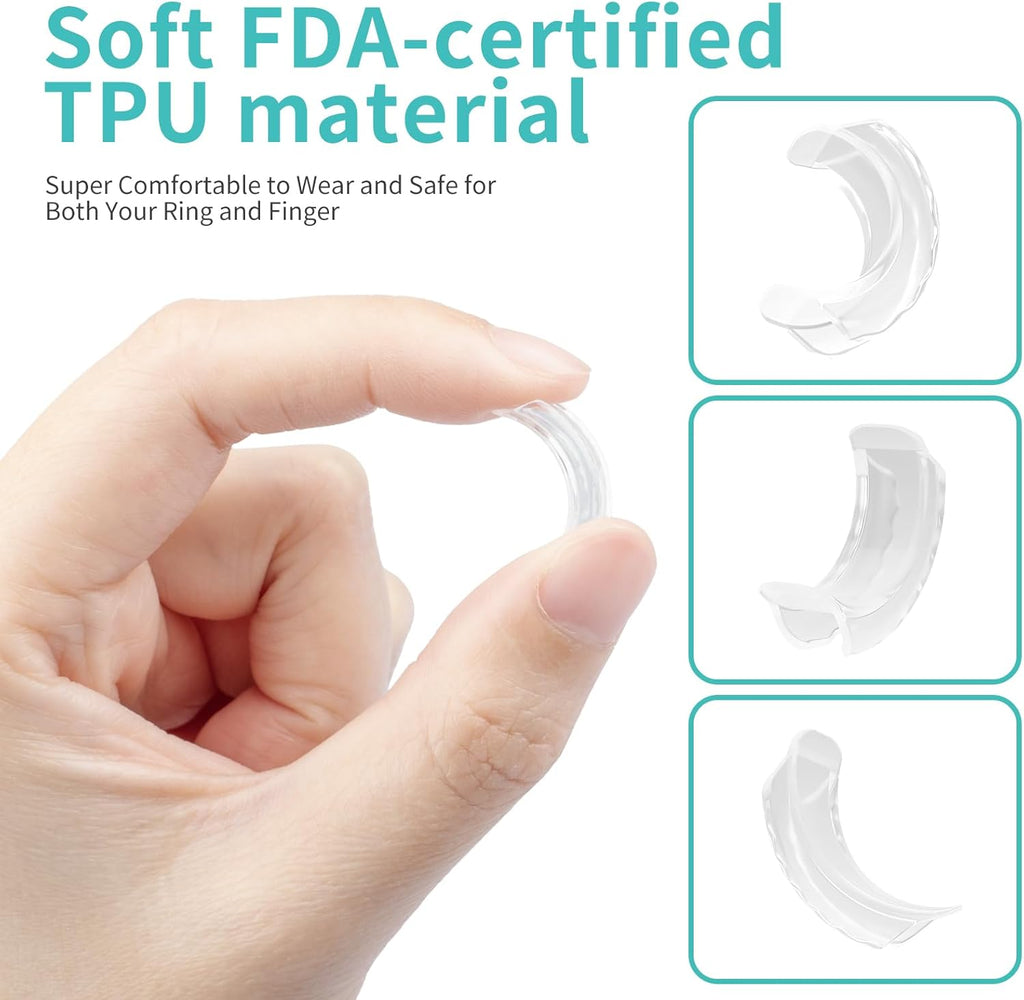 Ottemax Ring Sizers for Loose Rings - 12Pack, 12 Sizes, Ring Guards for Women& Men Loose Rings, Invisible Resizer Design for Spacers & Tighteners, Fits Bands Width to 1mm-8mm