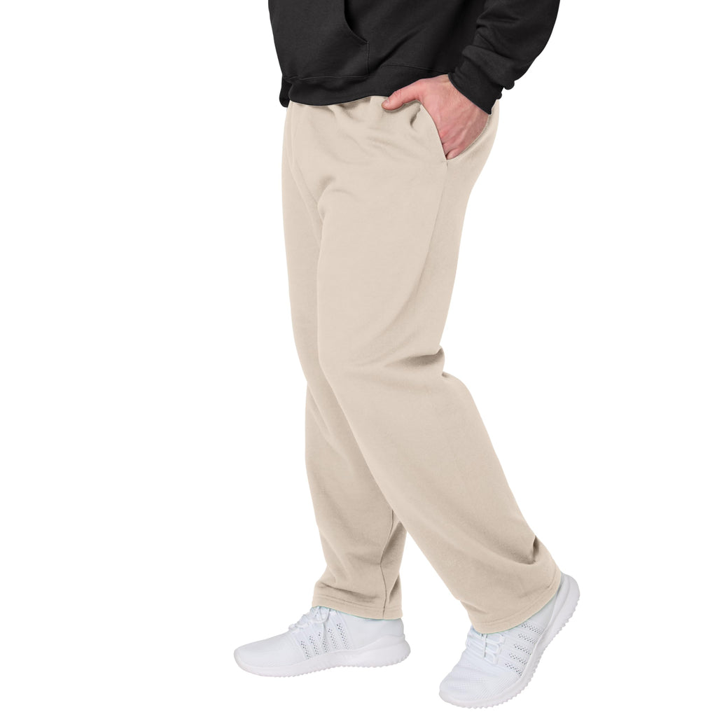 Hanes Men's EcoSmart Sweatpants, Athletic Lounge Pants with Pockets, Open Hem Bottom, Fleece Pants
