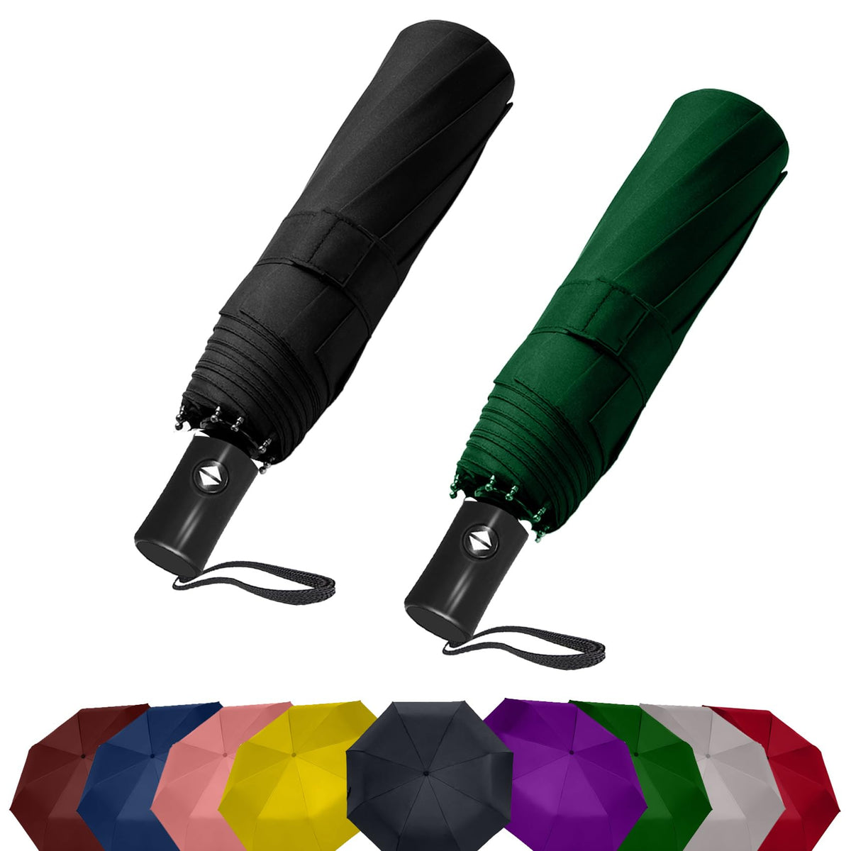SIEPASA Windproof Travel Umbrella - Automatic Compact Folding Umbrella for Rain, Small Portable Windproof Umbrellas for Men Women and Teenagers (Navy Blue)