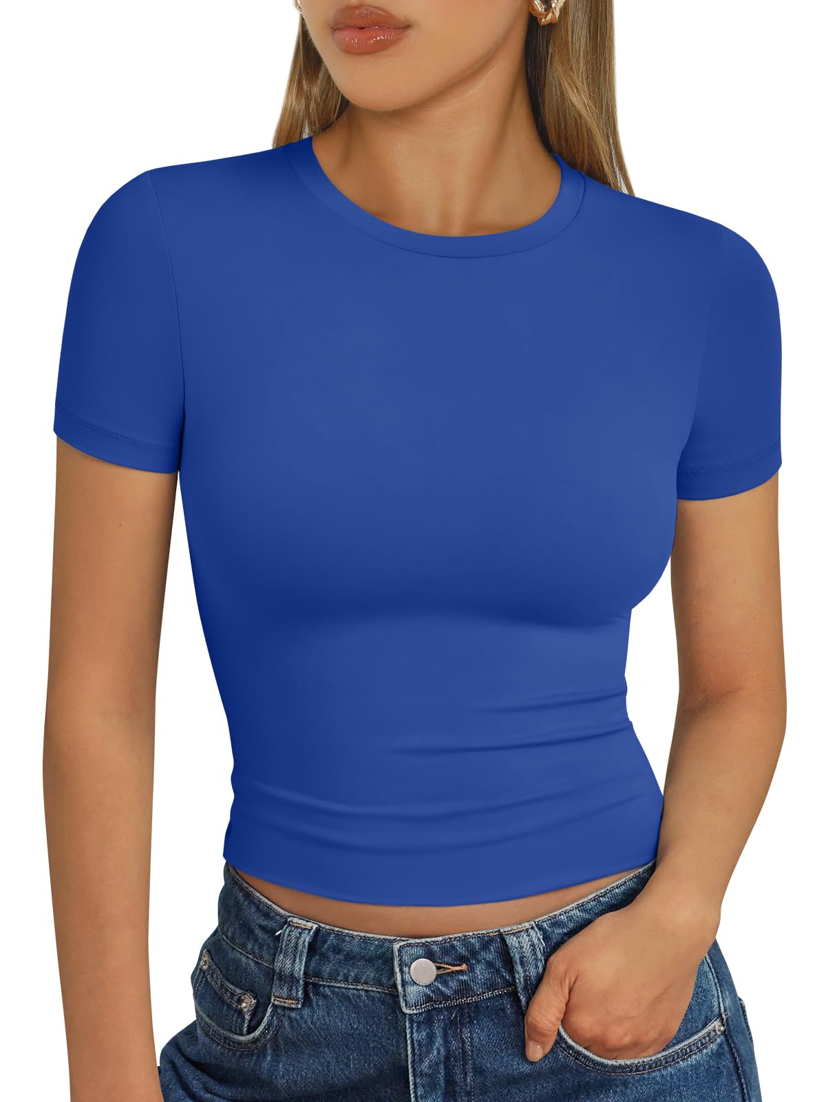 Trendy Queen Womens Short Sleeve T Shirt Basic Summer Top