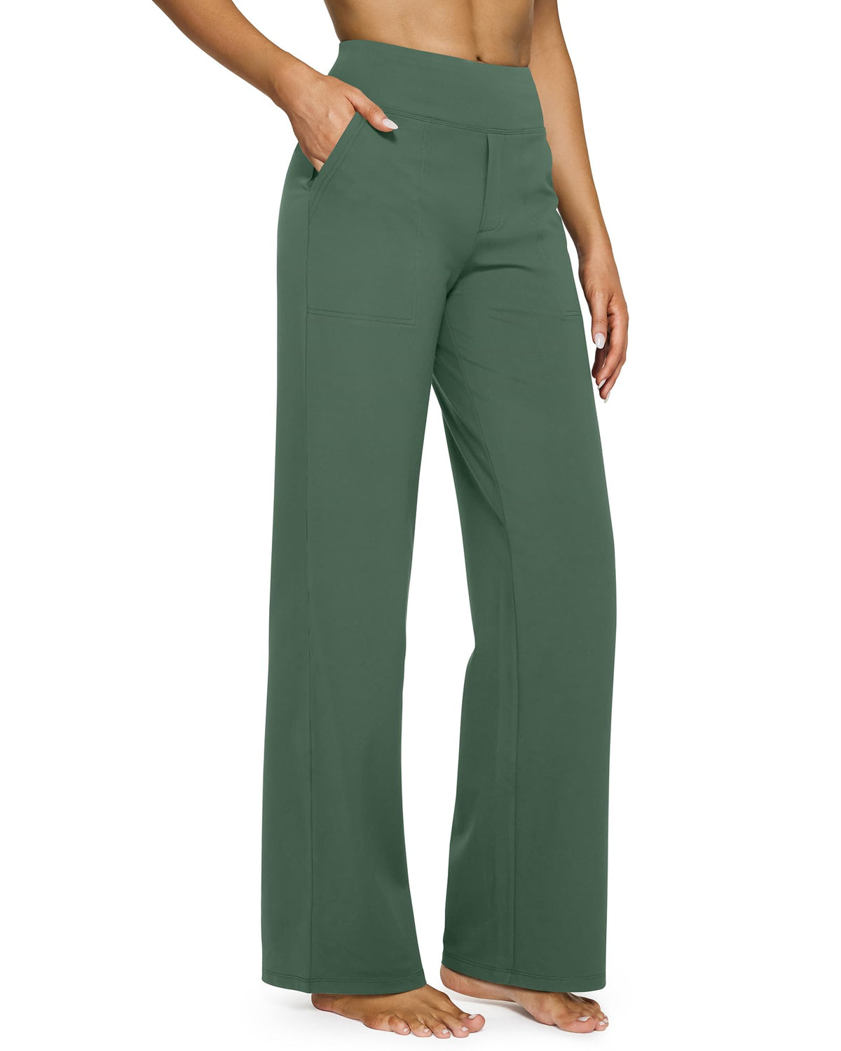 G4Free Yoga Pants for Women Wide Leg Pants with Pockets High Waisted
