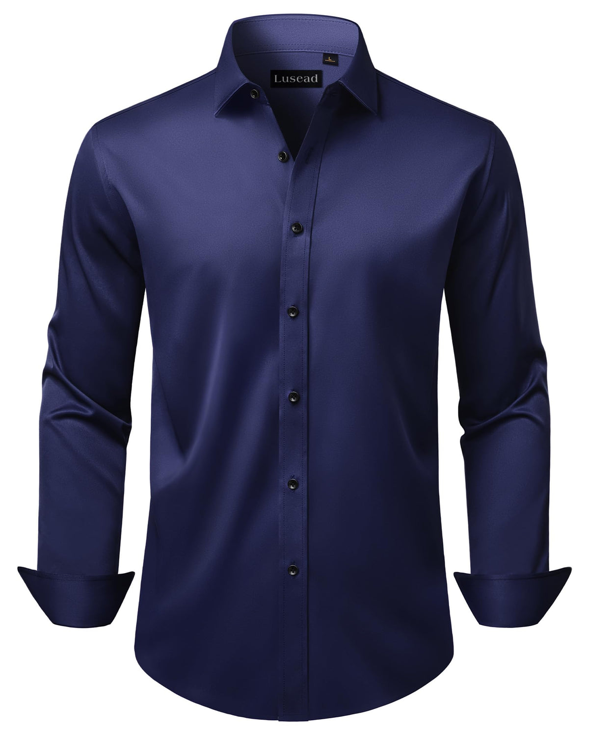 Men's Dress Shirts Long Sleeve Stretch Wrinkle Free Wedding Formal Business Button Down Shirt