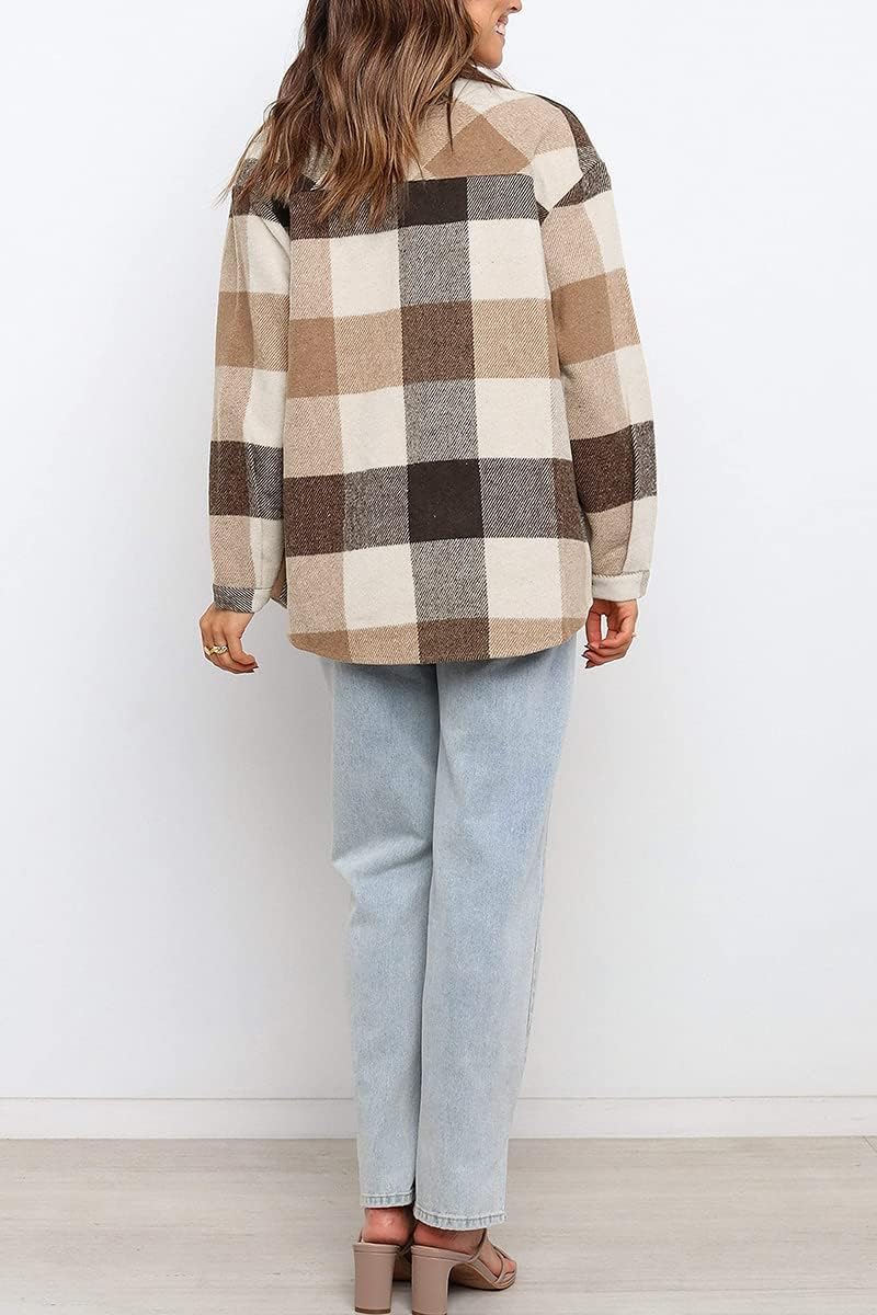AUTOMET Shackets for Women Plaid Flannel Shirts