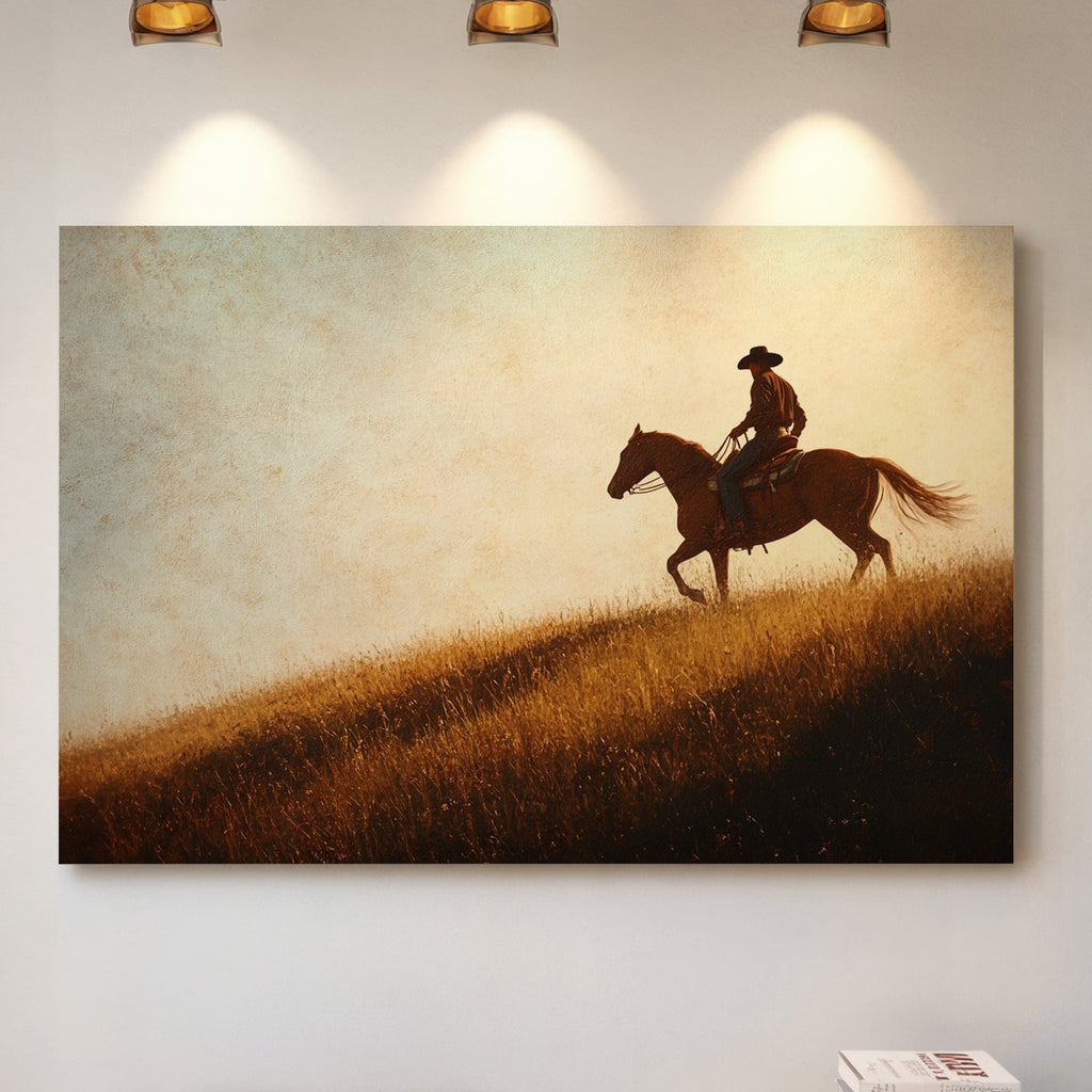 Sunset Ride on Prairie Hill