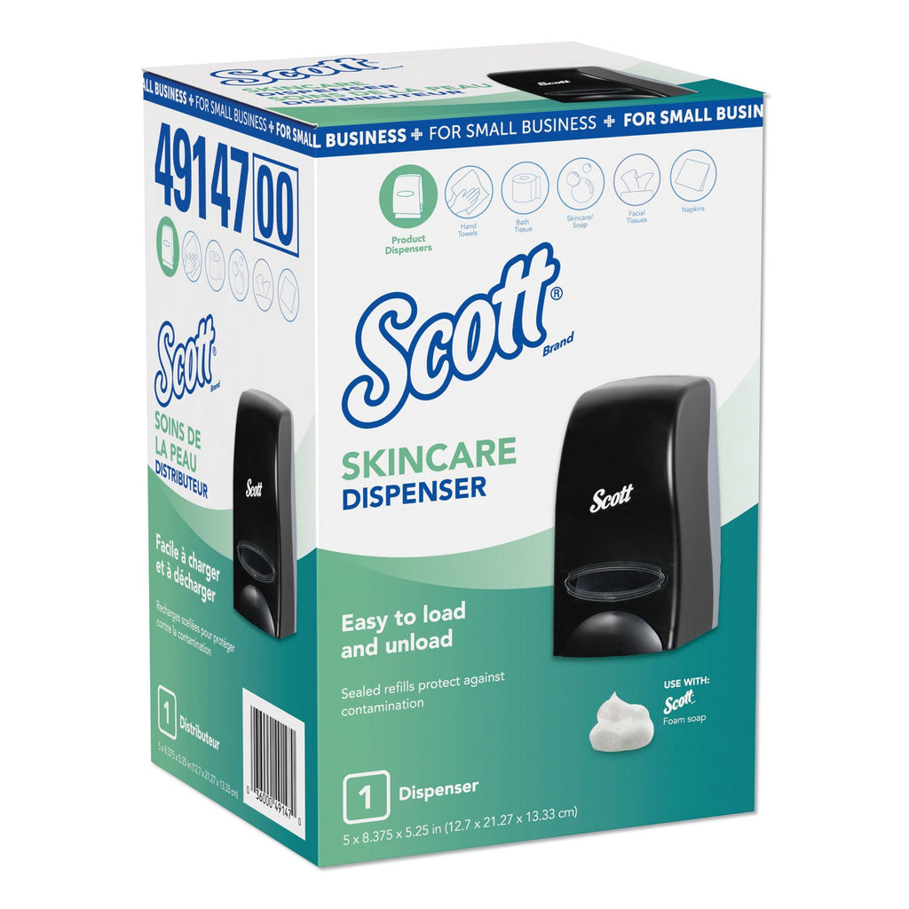 Scott Essential Manual Skin Care Dispenser, For Small Business, 1,000 mL, 5.43 x 4.85 x 8.36, Black