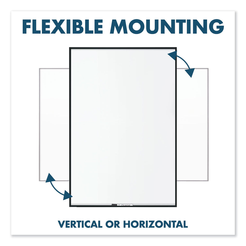 Quartet Fusion Nano-Clean Magnetic Whiteboard, 48 x 36, Black Frame