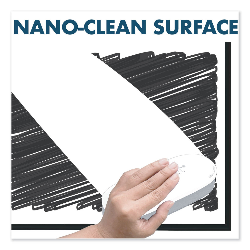 Quartet Fusion Nano-Clean Magnetic Whiteboard, 48 x 36, Black Frame