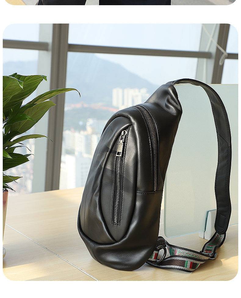 Leather Men's Chest Bag