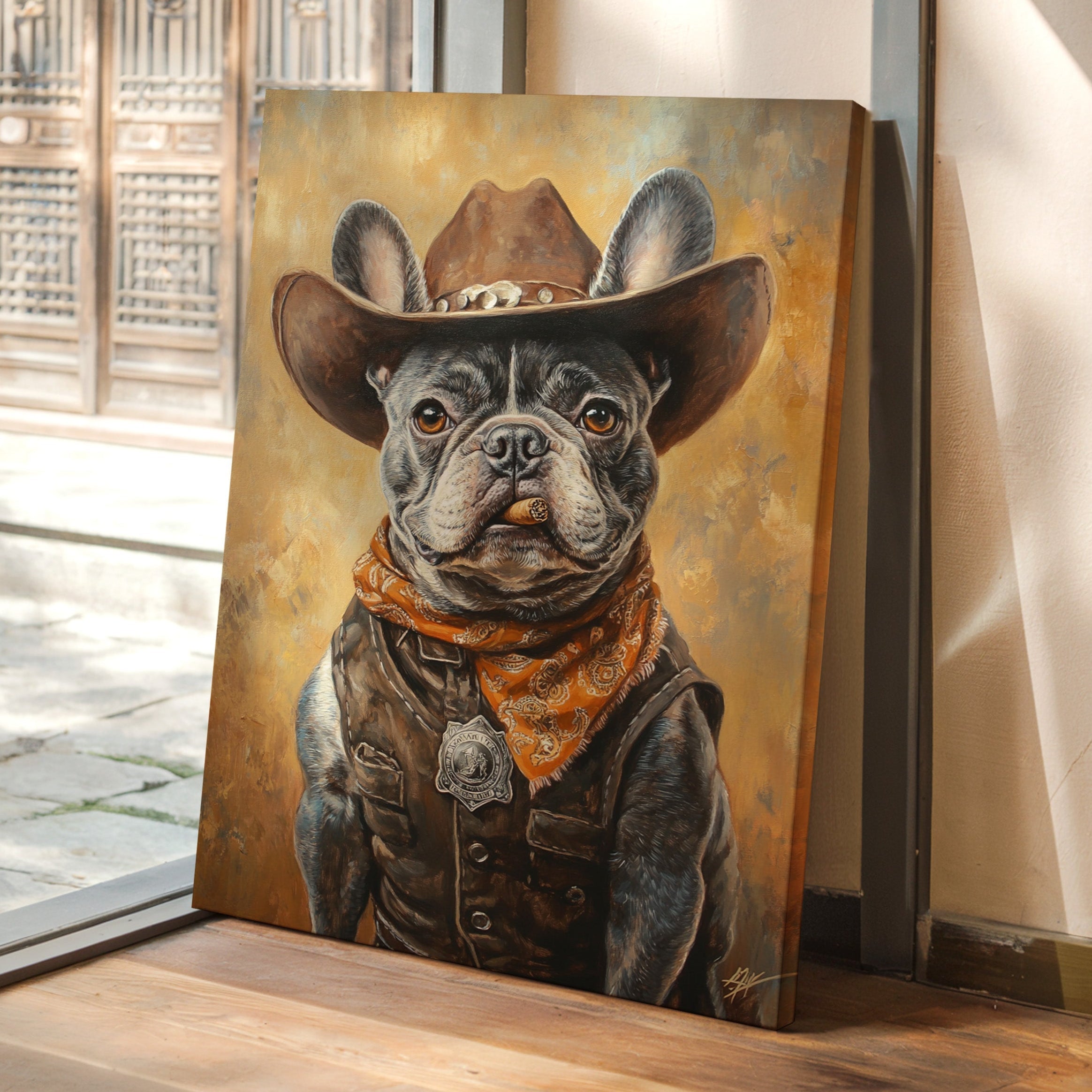 Sheriff Bulldog with a Badge and Attitude
