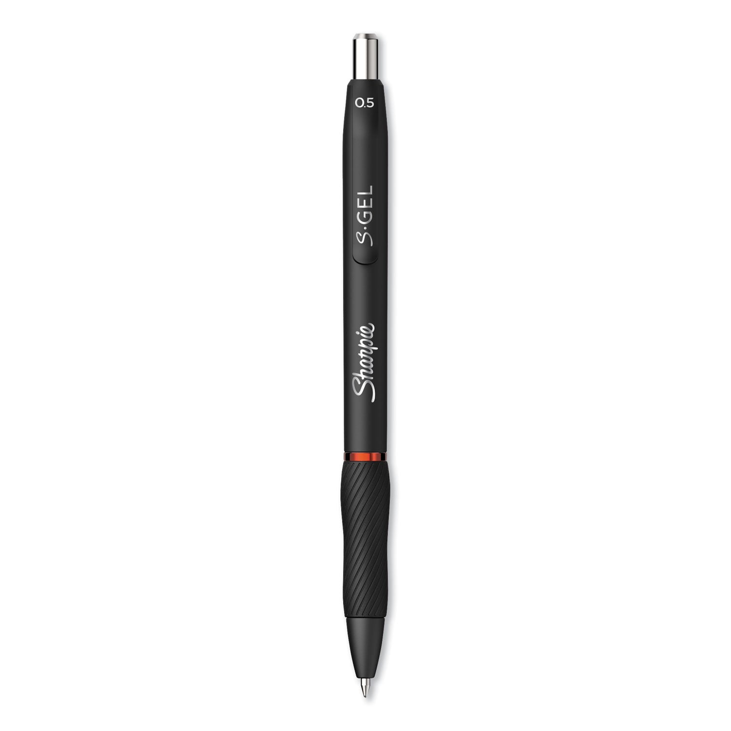 Sharpie S-Gel High-Performance Gel Pen, Retractable, Fine 0.5 mm, Red Ink, Black Barrel, Dozen