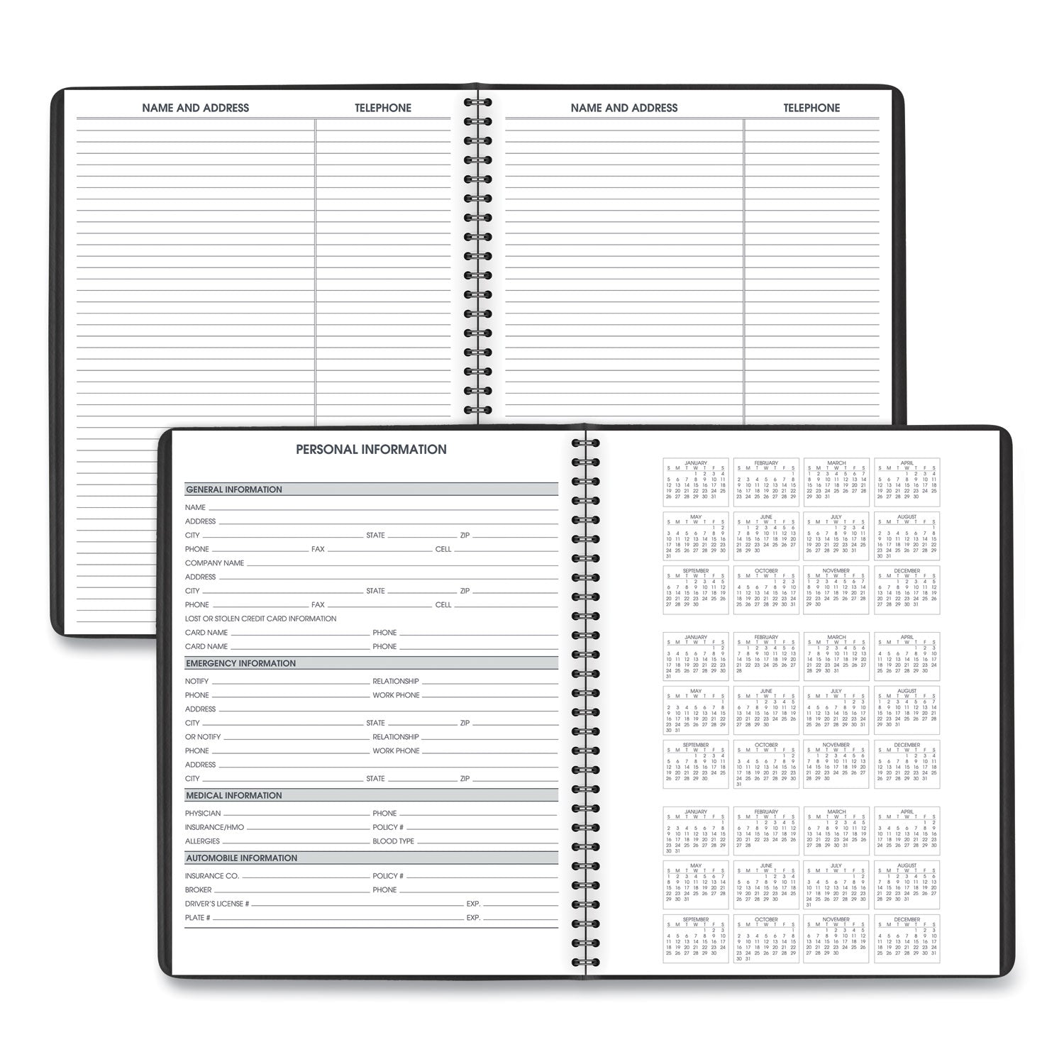 AT-A-GLANCE Weekly Appointment Book, 11 x 8.25, Black Cover, 13-Month (Jan to Jan): 2023 to 2024