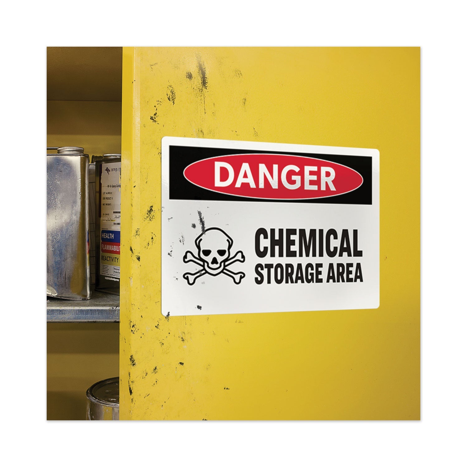 Avery Surface Safe Removable Label Safety Signs, Inkjet/Laser Printers, 7 x 10, White, 15/Pack