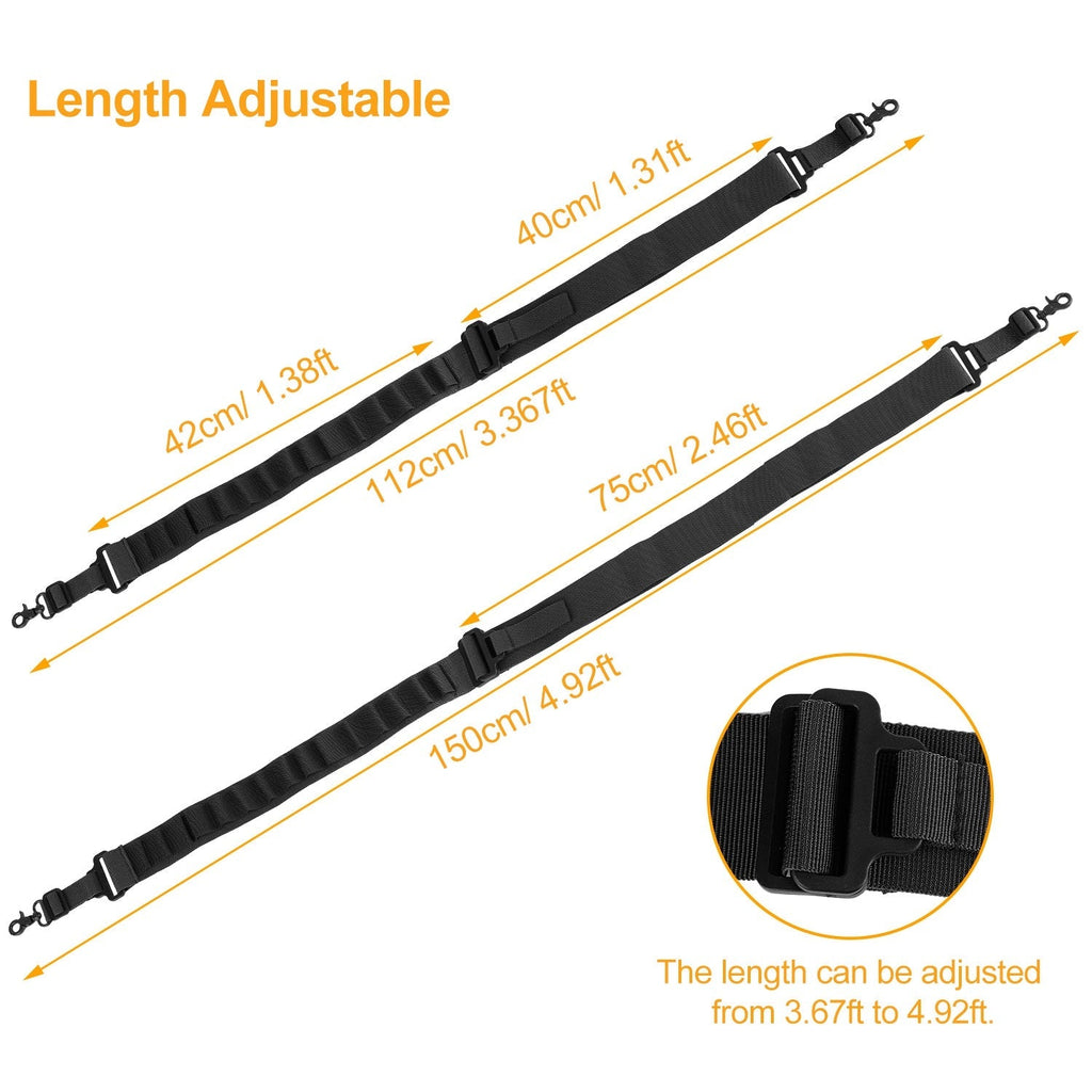 Tactical Shotgun Sling 2 Point Gun Sling Adjustable Shoulder Strap Rifle Shotgun Belts w/ 15-Shell Holders