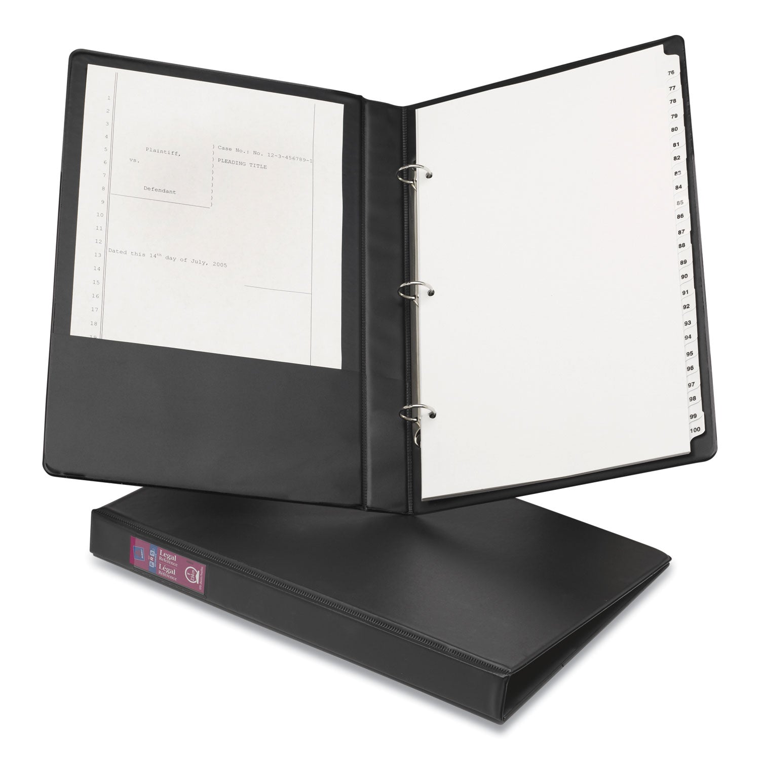 Avery Legal Durable Non-View Binder with Round Rings, 3 Rings, 1" Capacity, 14 x 8.5, Black, (6400)