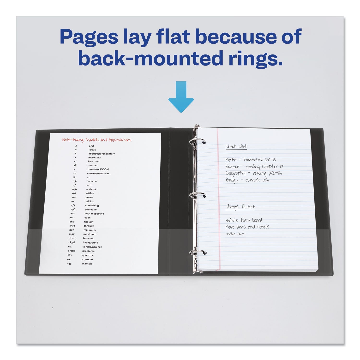 Avery Legal Durable Non-View Binder with Round Rings, 3 Rings, 1" Capacity, 14 x 8.5, Black, (6400)
