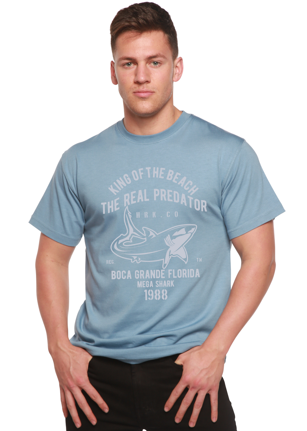 Shark Real Spun Bamboo® Men's Bamboo Viscose/Organic Cotton Short Sleeve Graphic T-Shirt