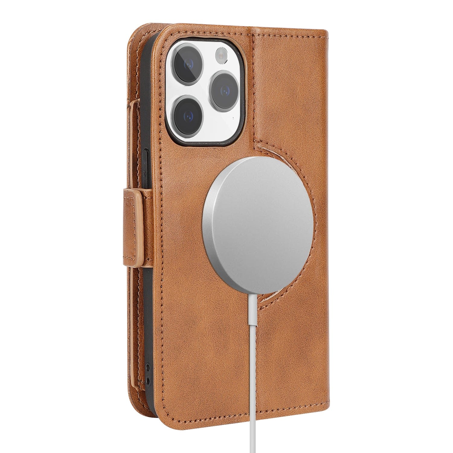 iPhone 15 Pro Leather Wallet Case with MagSafe - Card Holder | Indy Series