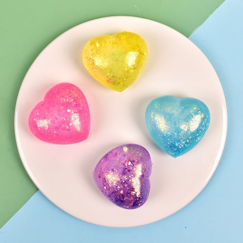 Heart-Shaped Slow-Rise Squishy Squeeze Toy – Stress Relief Vent Ball