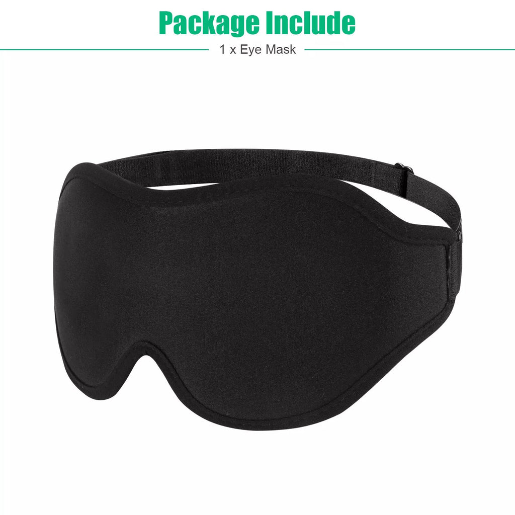 3D Silk Eye Mask – Padded Travel Sleep Mask