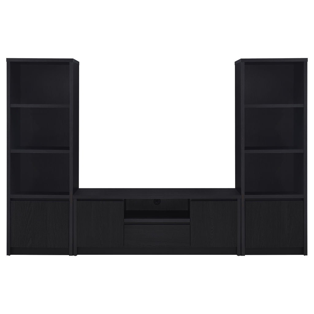 Winfield 3-piece Entertainment Center 60-inch TV Stand Black