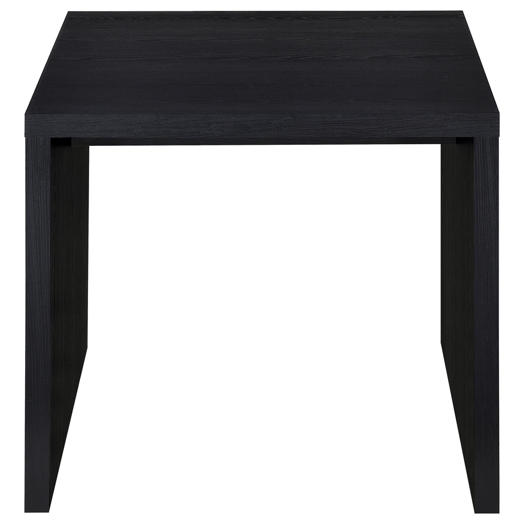 Knapp Engineered Wood Square Side End Table Black