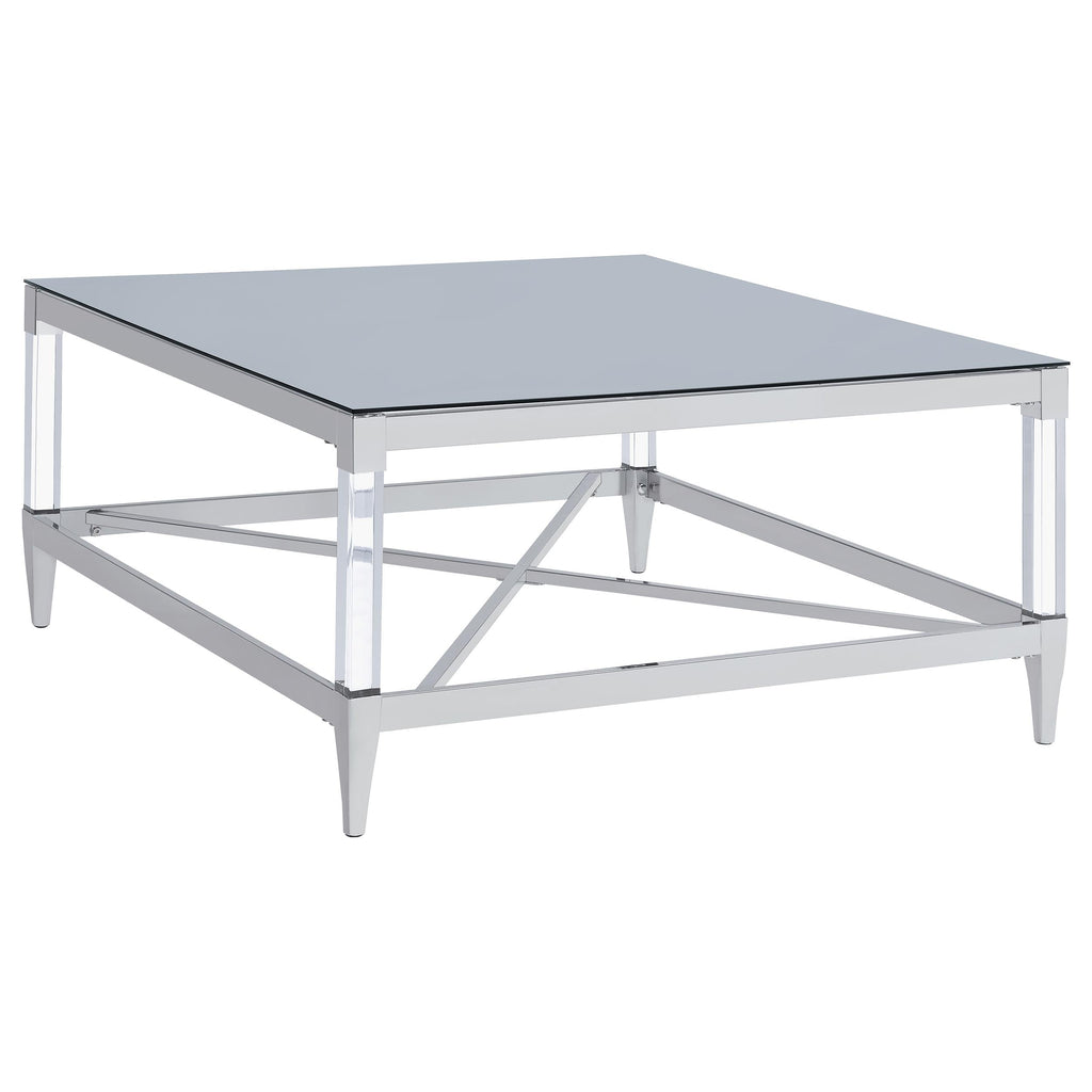 Lindley 3-piece Square Coffee and End Table Set Chrome
