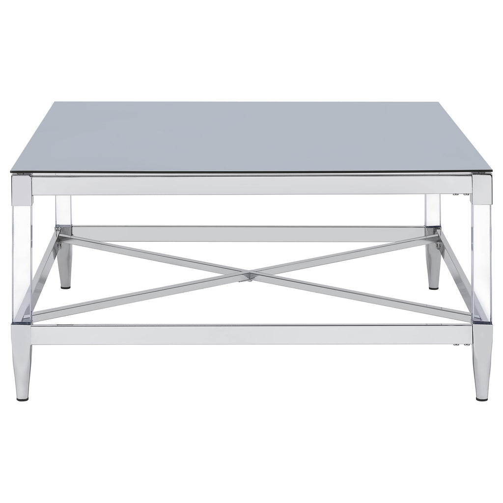 Lindley 3-piece Square Coffee and End Table Set Chrome
