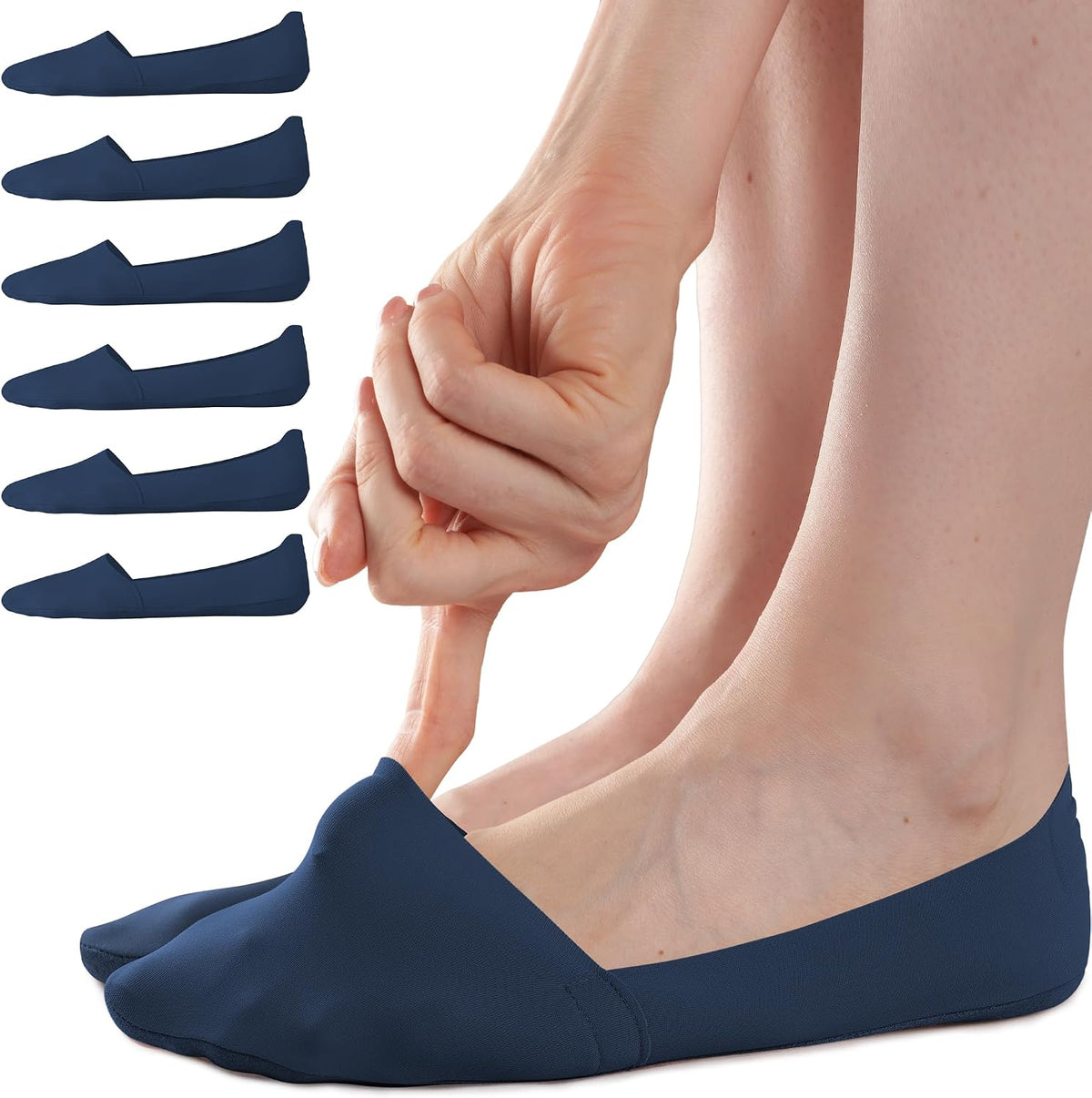 Sofier No Show Socks Womens,6 Pairs Non Slip Low Cut Invisible Liner