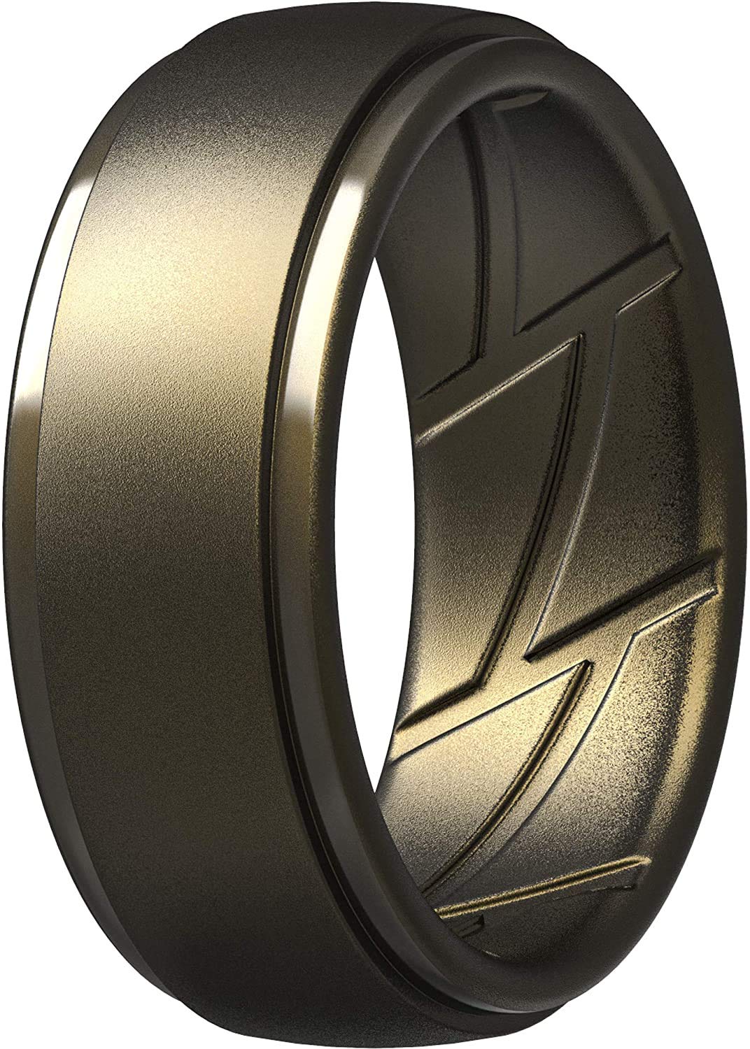 ThunderFit Men's Silicone Rings, Breathable Rubber Bands, 10mm Wide