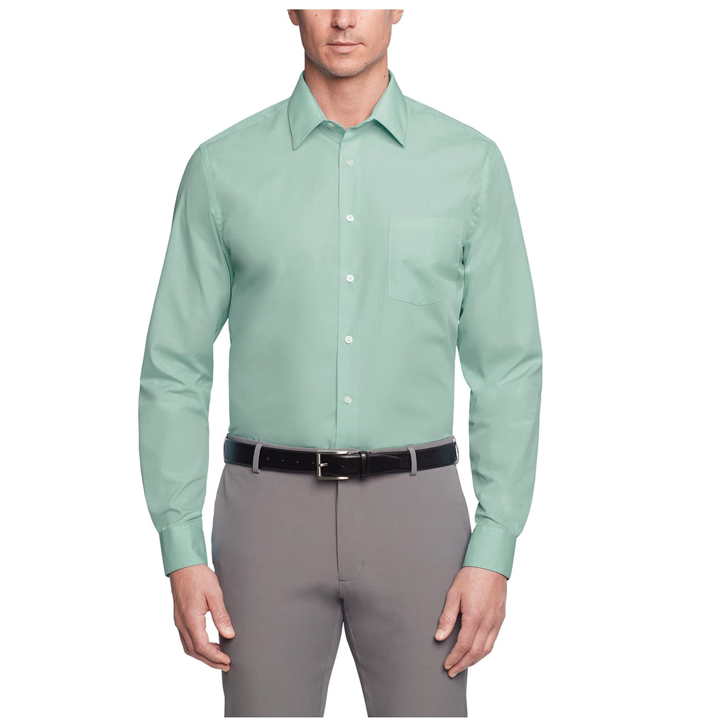 Van Heusen Mens Dress Shirt Regular Fit Poplin Solid