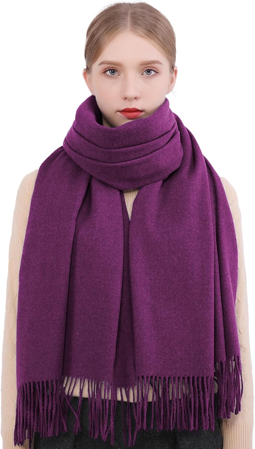 RIIQIICHY Winter Scarfs for Women Pashmina Shawls Wraps for Evening Dresses Large Warm Soft Scarves