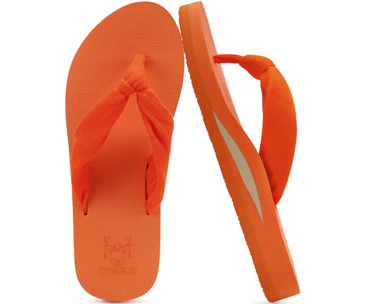 KuaiLu Flip Flops for Women with Arch Support Summer Beach Thong Sandals