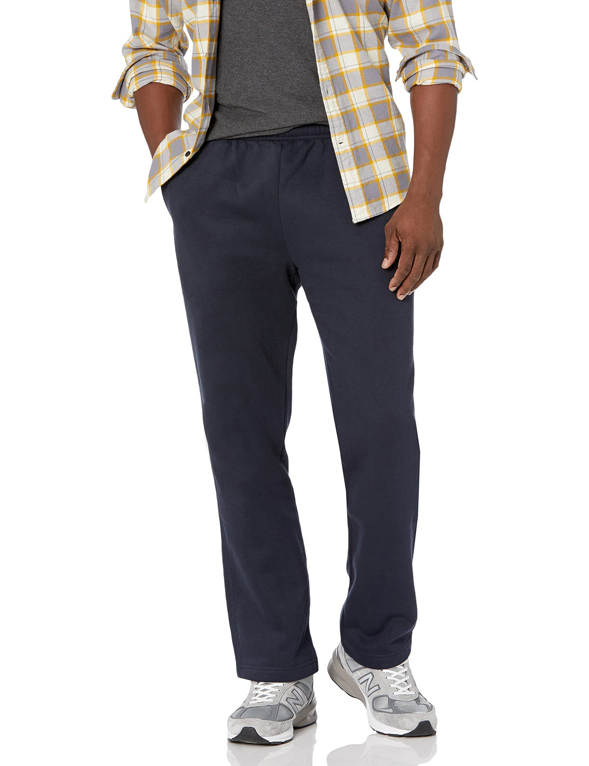 Amazon Essentials Men's Fleece Open Bottom Sweatpant (Available in Big & Tall)