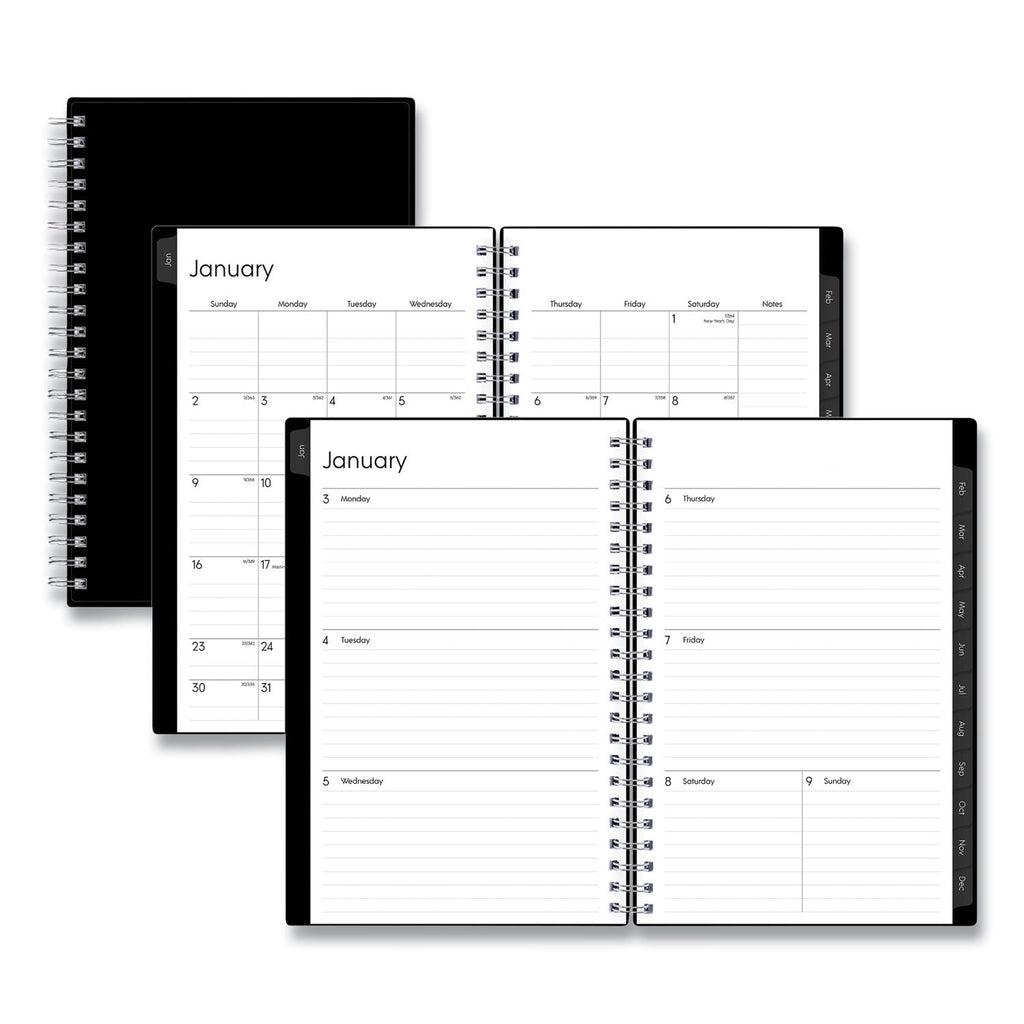 Blue Sky Enterprise Weekly/Monthly Planner, Enterprise Formatting, 8 x 5, Black Cover, 12-Month (Jan to Dec): 2023