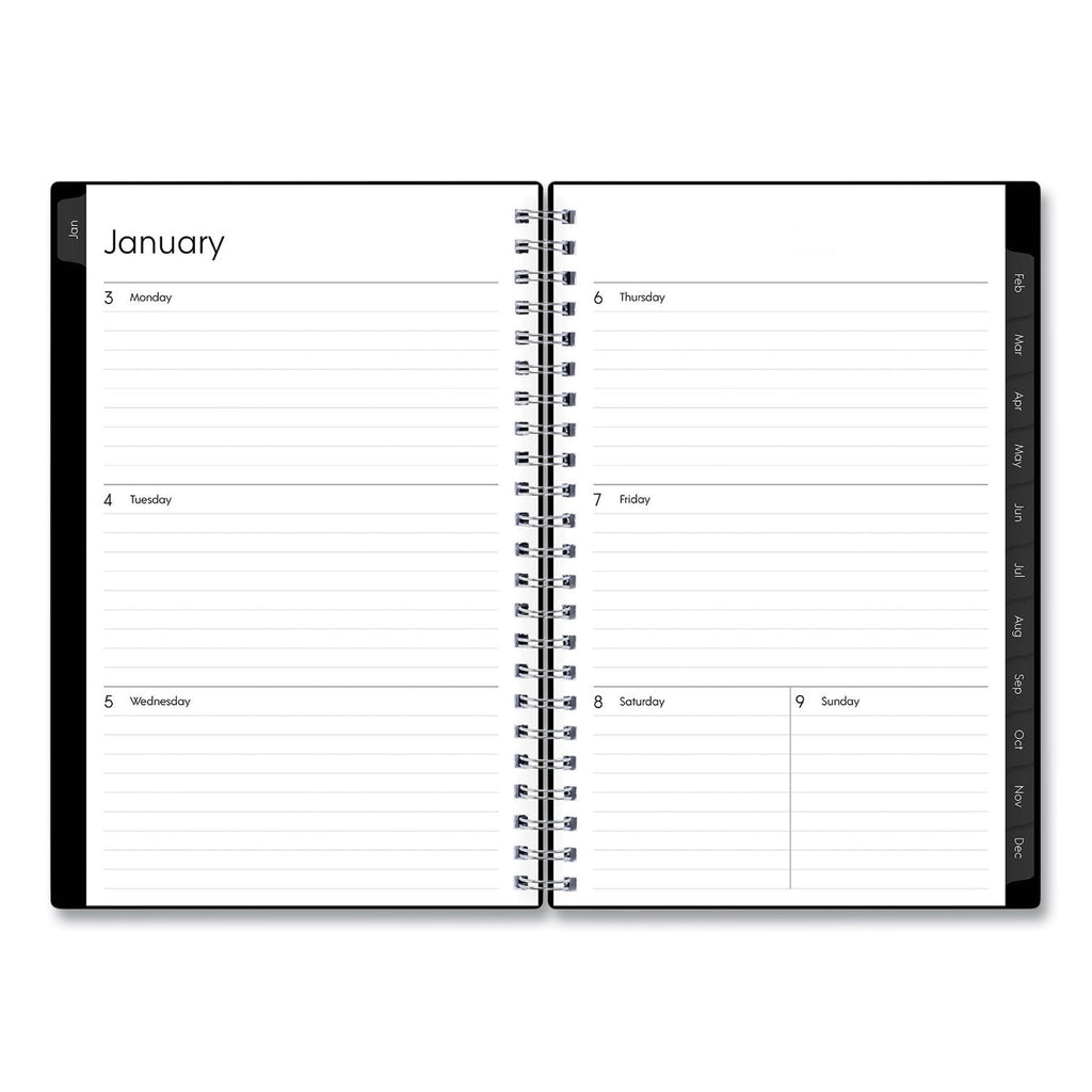 Blue Sky Enterprise Weekly/Monthly Planner, Enterprise Formatting, 8 x 5, Black Cover, 12-Month (Jan to Dec): 2023