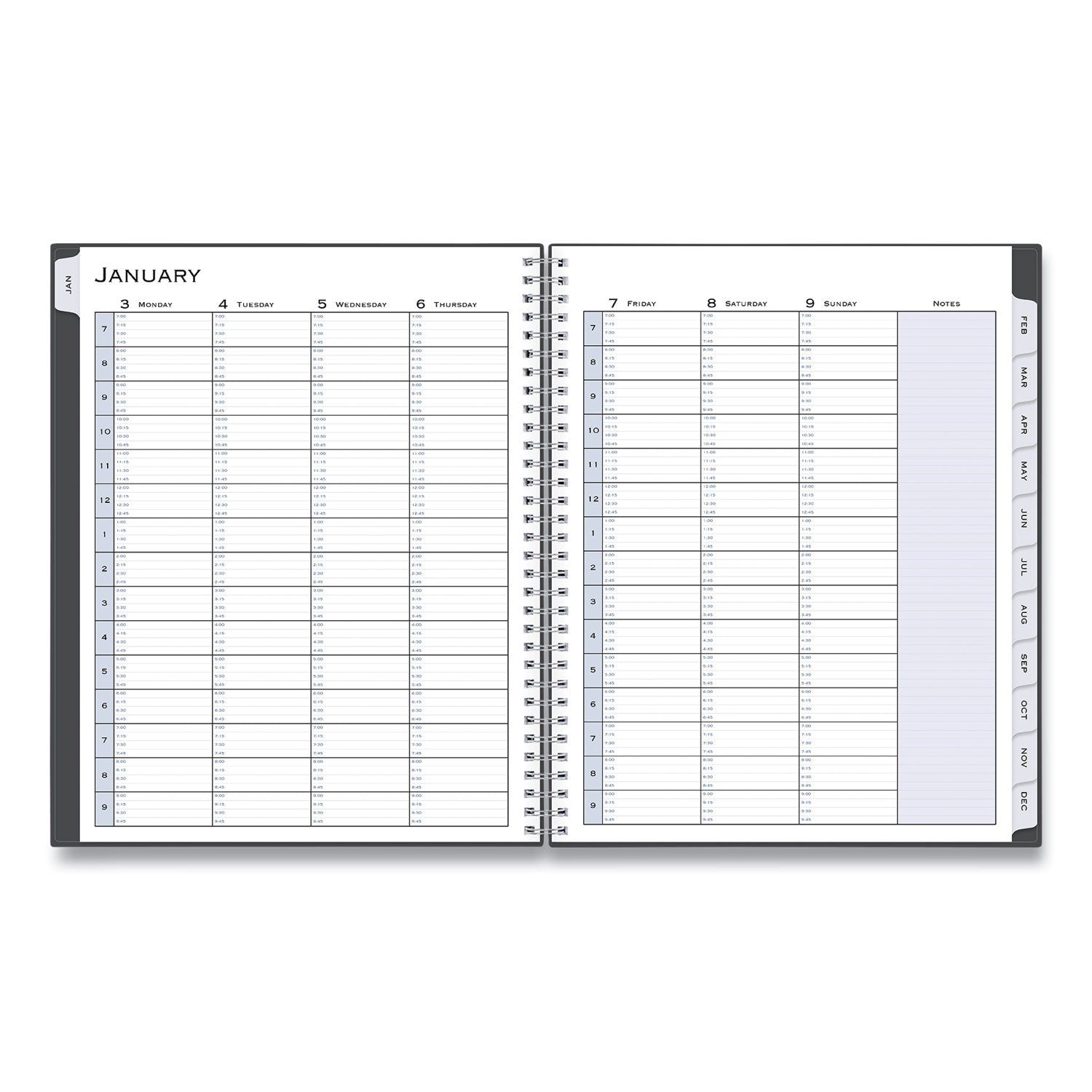 Blue Sky Passages Appointment Planner, 11 x 8.5, Charcoal Cover, 12-Month (Jan to Dec): 2023