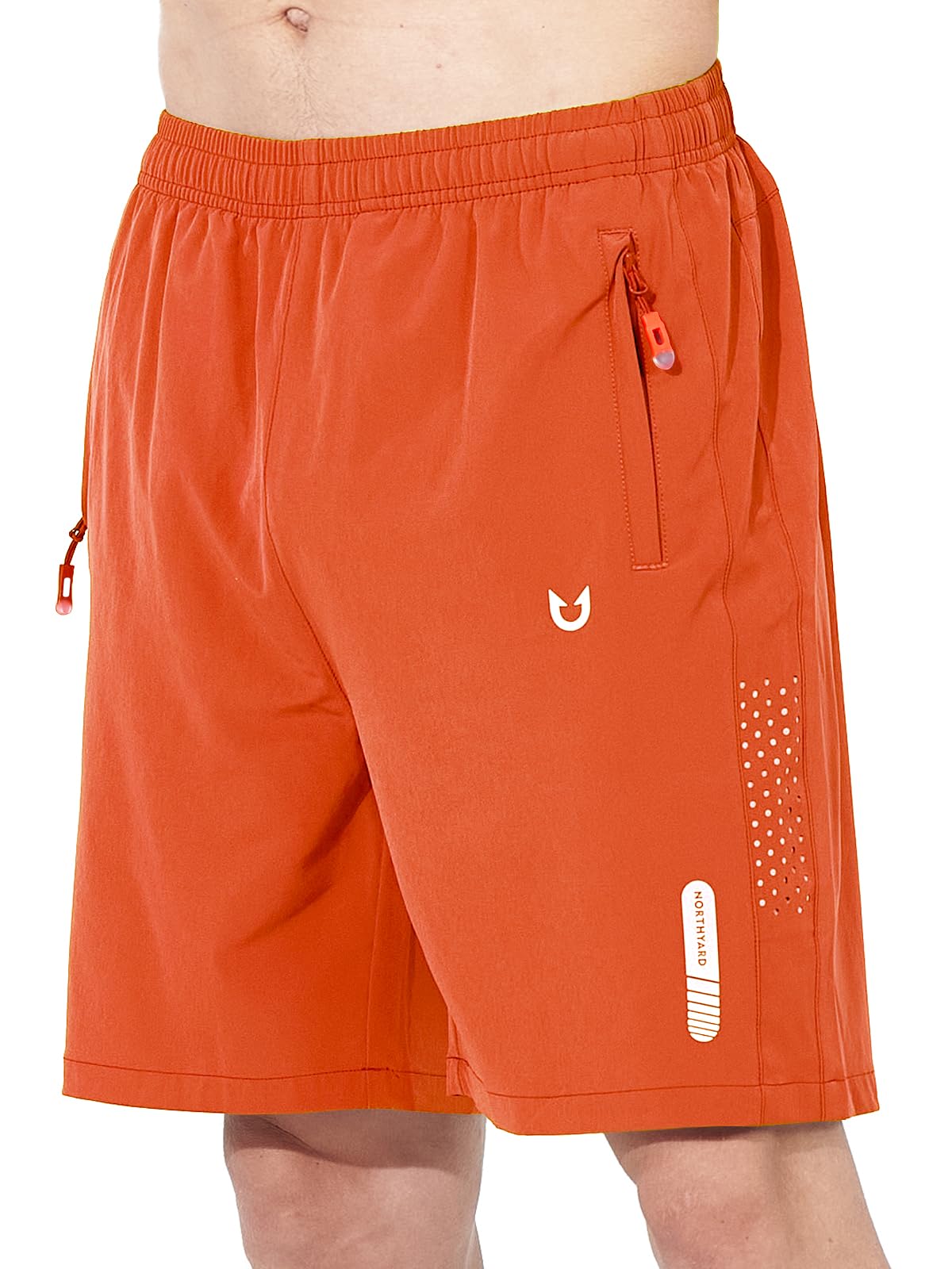 NORTHYARD Men's Athletic Running Shorts Gym Workout 7"/9"/5" Zipper Pockets