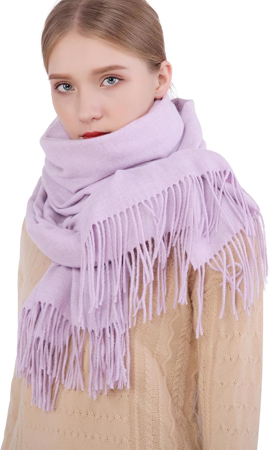 RIIQIICHY Winter Scarfs for Women Pashmina Shawls Wraps for Evening Dresses Large Warm Soft Scarves