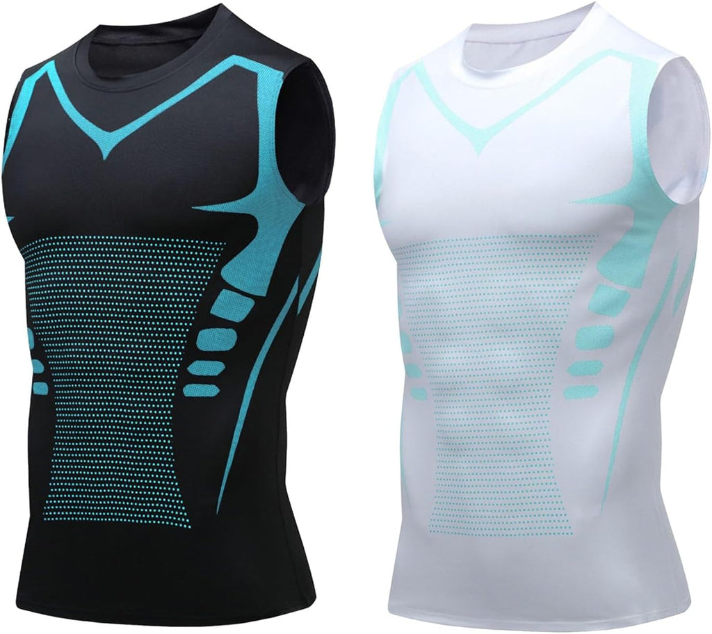 Compression Shirt Men Slimming Body Shaper Vest Crewneck Workout Tank Top