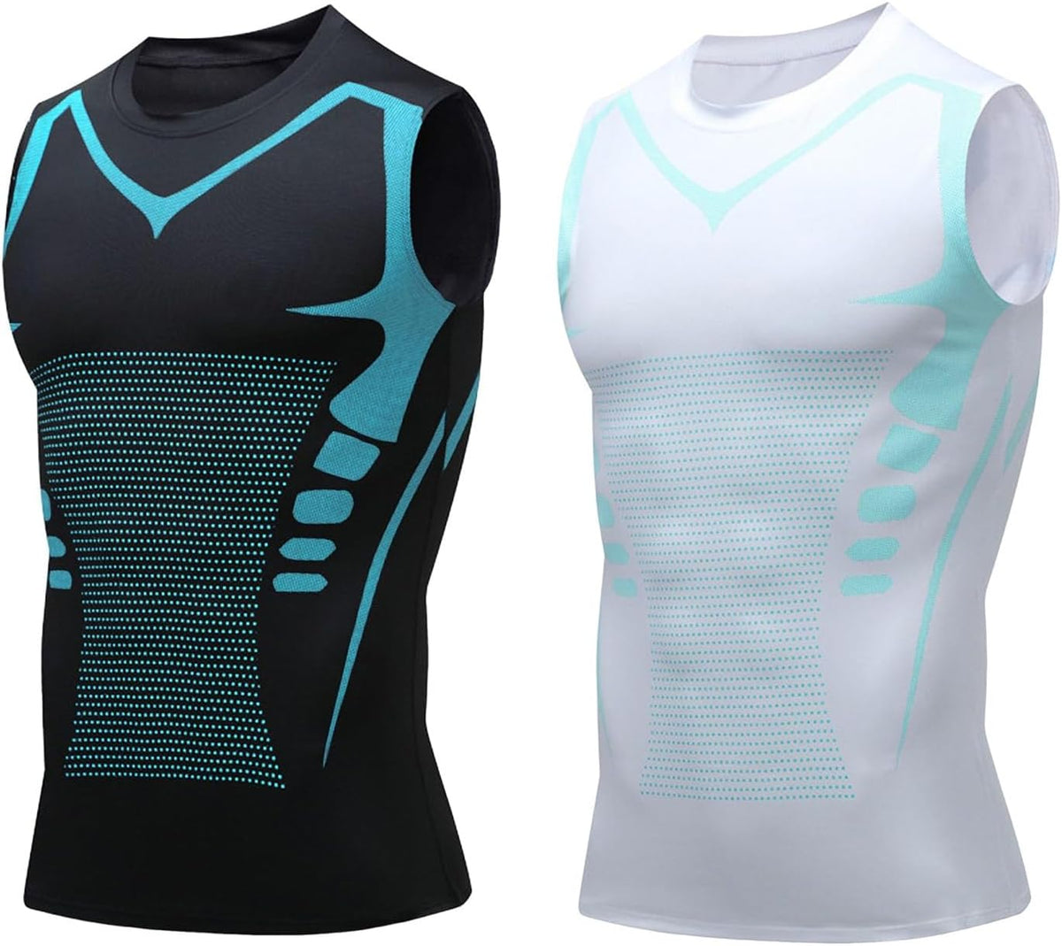 Compression Shirt Men Slimming Body Shaper Vest Crewneck Workout Tank Top
