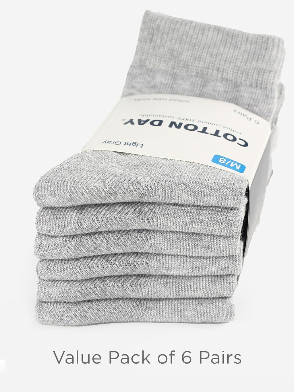COTTON DAY Unisex Kids Boys Girls Soft Cotton School Socks Black White Navy