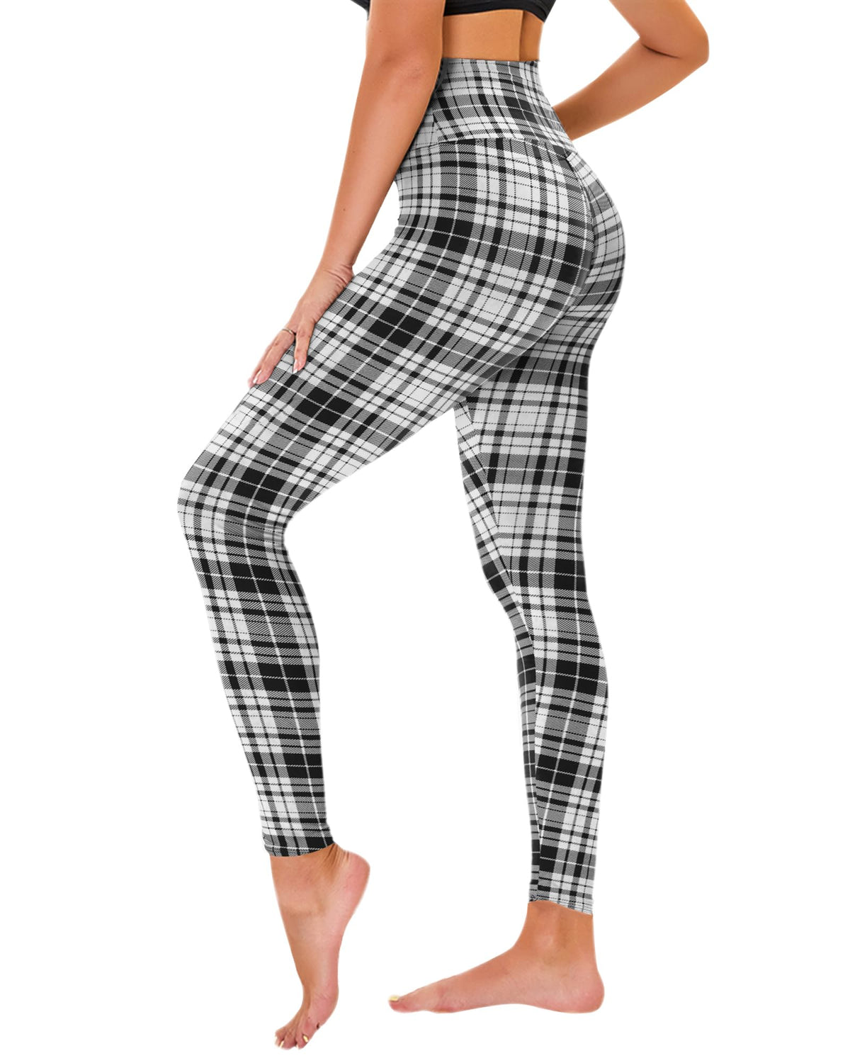 TNNZEET High Waisted Leggings for Women - No See Through Tummy Control Cycling Workout Yoga Pants with Pockets Reg & Plus