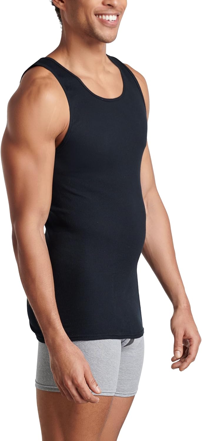 Fruit of the Loom Men's Sleeveless Tag Free Moisture Wicking Tank A-Shirt