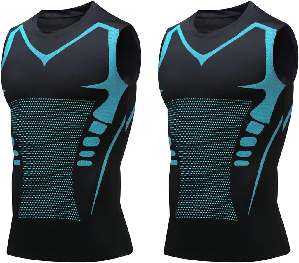 Compression Shirt Men Slimming Body Shaper Vest Crewneck Workout Tank Top