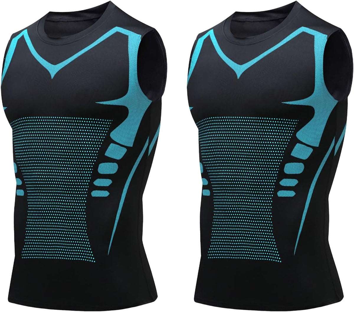 Compression Shirt Men Slimming Body Shaper Vest Crewneck Workout Tank Top