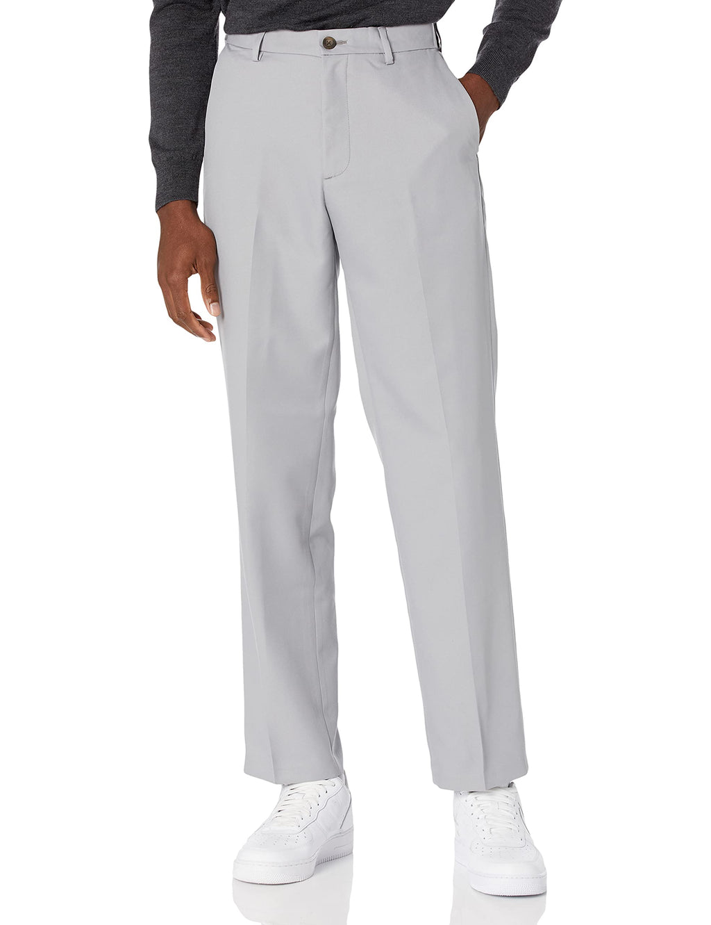Amazon Essentials Men's Classic-Fit Expandable-Waist Flat-Front Dress Pants