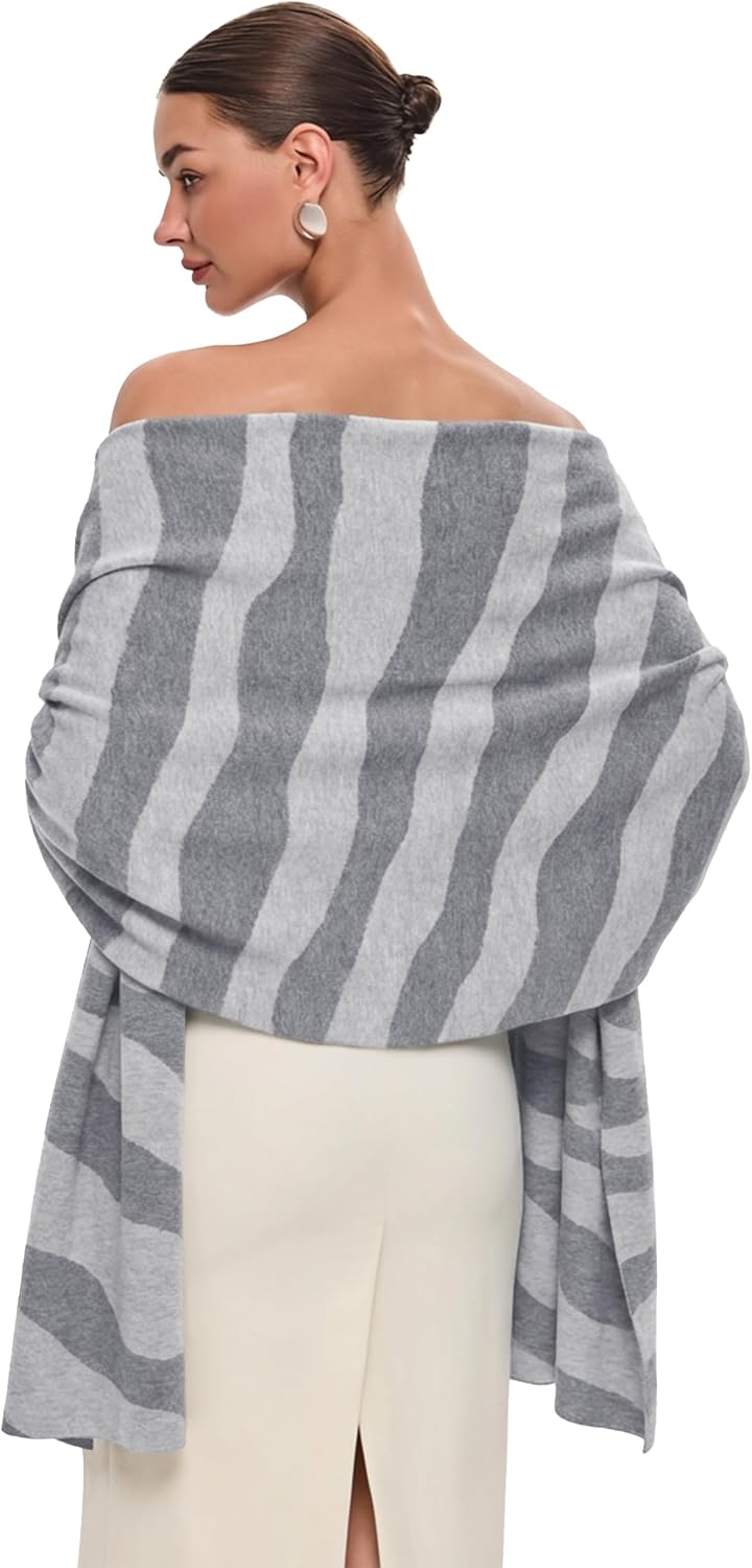 PULI Women's Pashmina Shawl Wrap Large Wedding Bridal Evening Winter Scarf