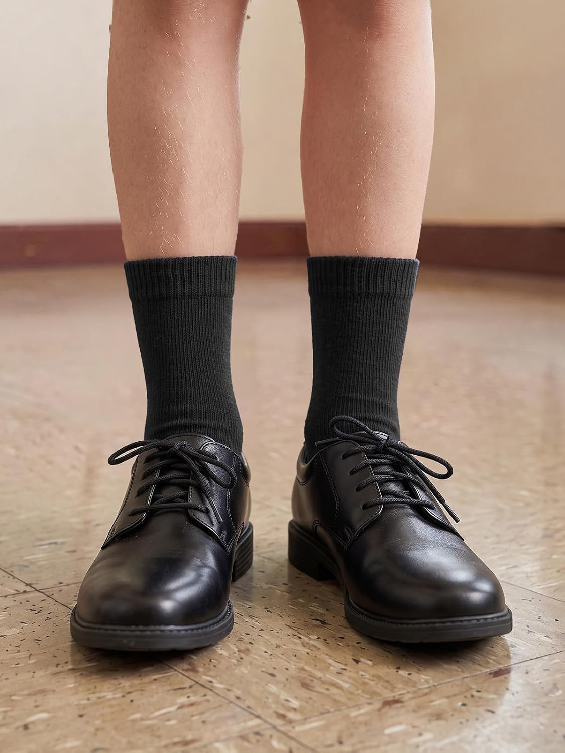 COTTON DAY Unisex Kids Boys Girls Soft Cotton School Socks Black White Navy