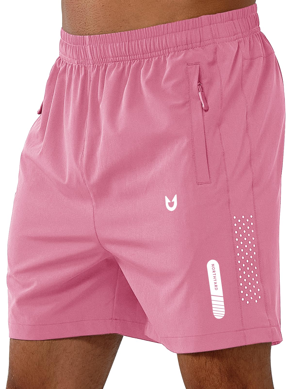 NORTHYARD Men's Athletic Running Shorts Gym Workout 7"/9"/5" Zipper Pockets
