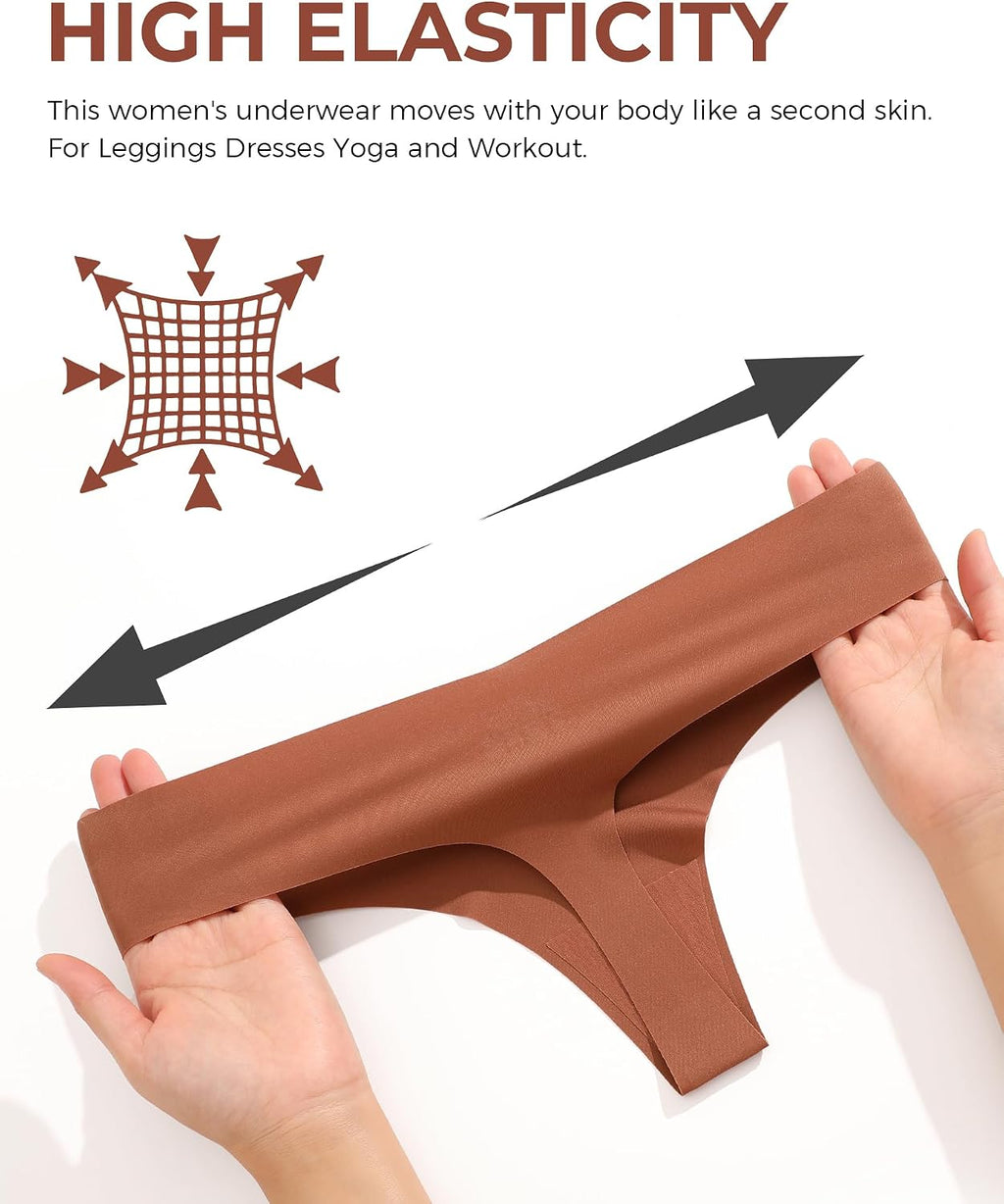 Take Talk Underwear Womens 9 Pack Seamless Thongs No Show Workout Panties